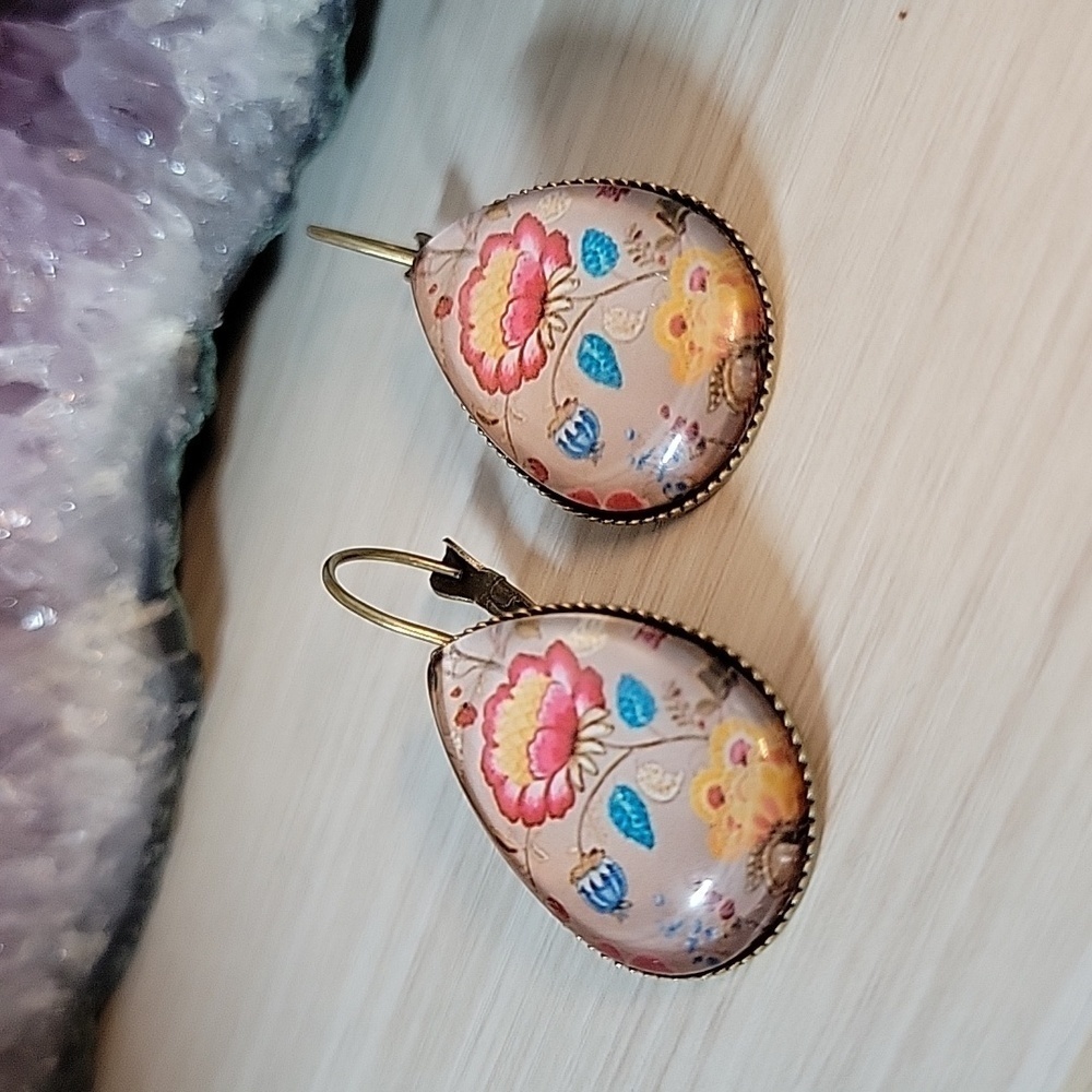 English Garden Drop Earrings - Picture 5 of 7